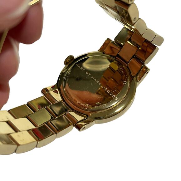 Marc By Marc Jacobs Watch Amy Multi-Color Gold Tone Crystals Round Dial Women's - Picture 8 of 9